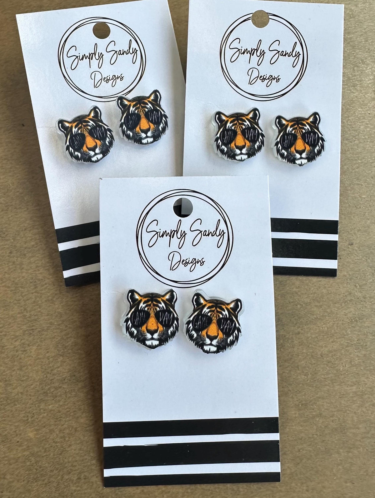 Tiger Game Day Stud Earrings: Team Spirit Jewelry