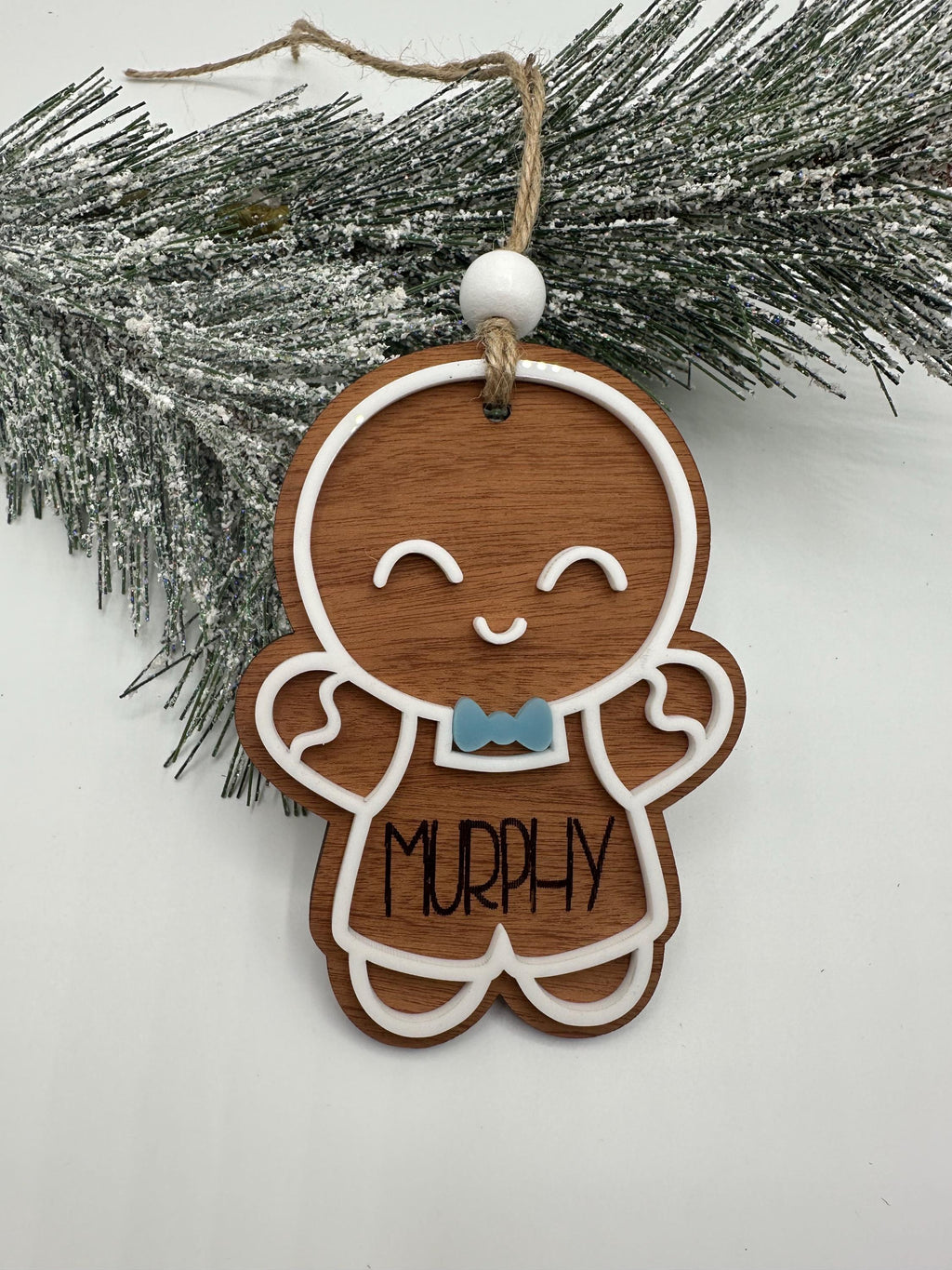 Personalized Gingerbread Ornament | White Oak Stocking Tag