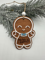 Personalized Gingerbread Ornament | White Oak Stocking Tag