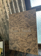 Personalized Wedding Guest Book Alternative, Wood Wedding Guestbook Board, Rustic Elegant Wedding Decor, Signature Sign
