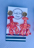 Crawfish earrings - crawdad jewelry - mudbug dangles