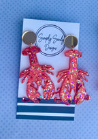 Crawfish earrings - crawdad jewelry - mudbug dangles
