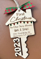 Personalized New Home Ornament | First Christmas, Realtor Gift