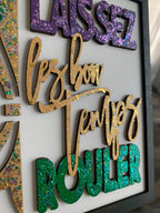 Mardi Gras Wood Sign | Laissez Les Bon Temps Rouler, 3D Decor