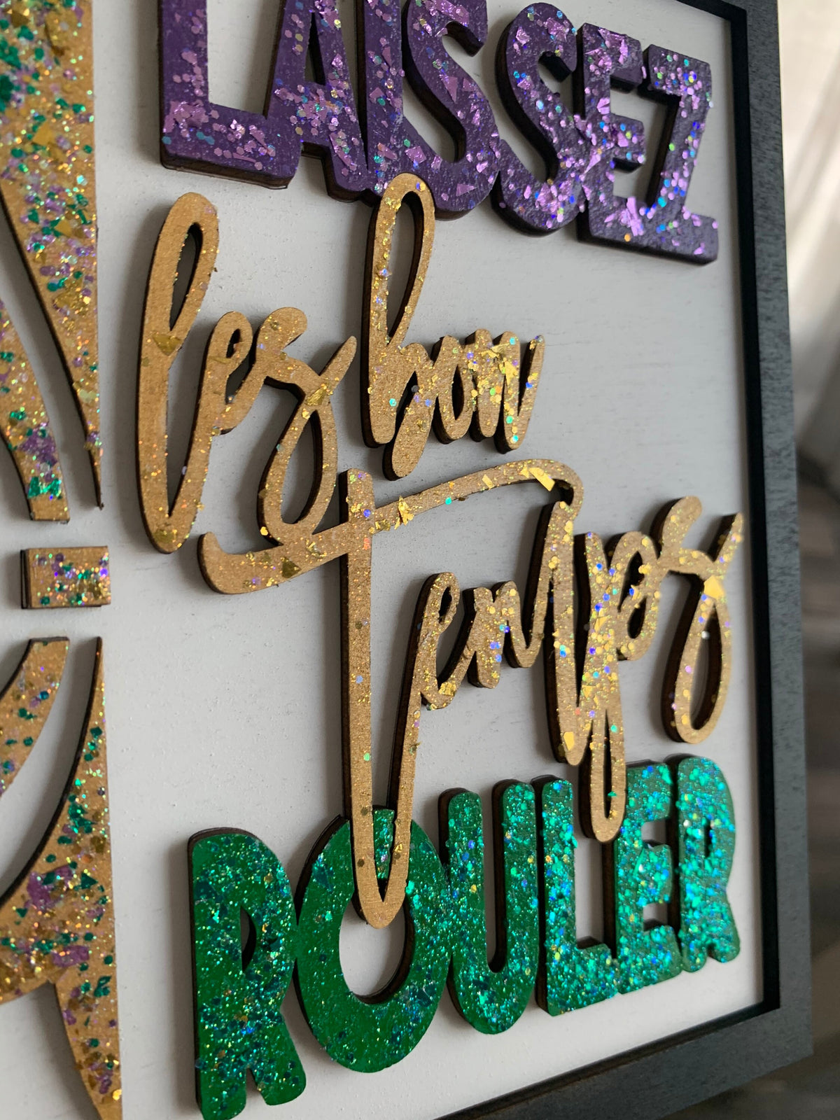 Mardi Gras Wood Sign | Laissez Les Bon Temps Rouler, 3D Decor