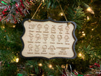 Personalized Class List Ornament, Engraved Wood Teacher Gift