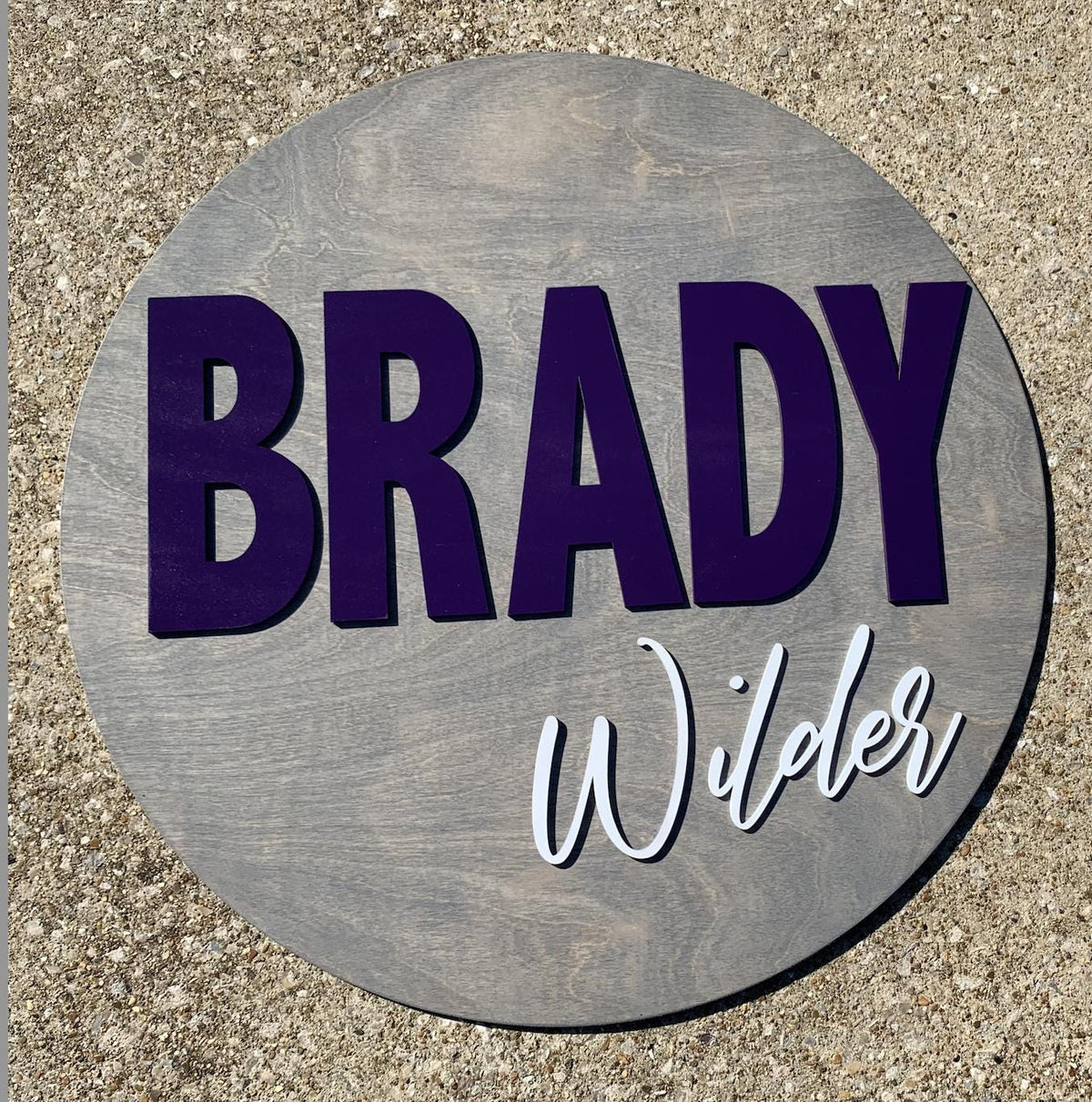 Personalized 3D Wood Birth Announcement Sign • Nursery Decor