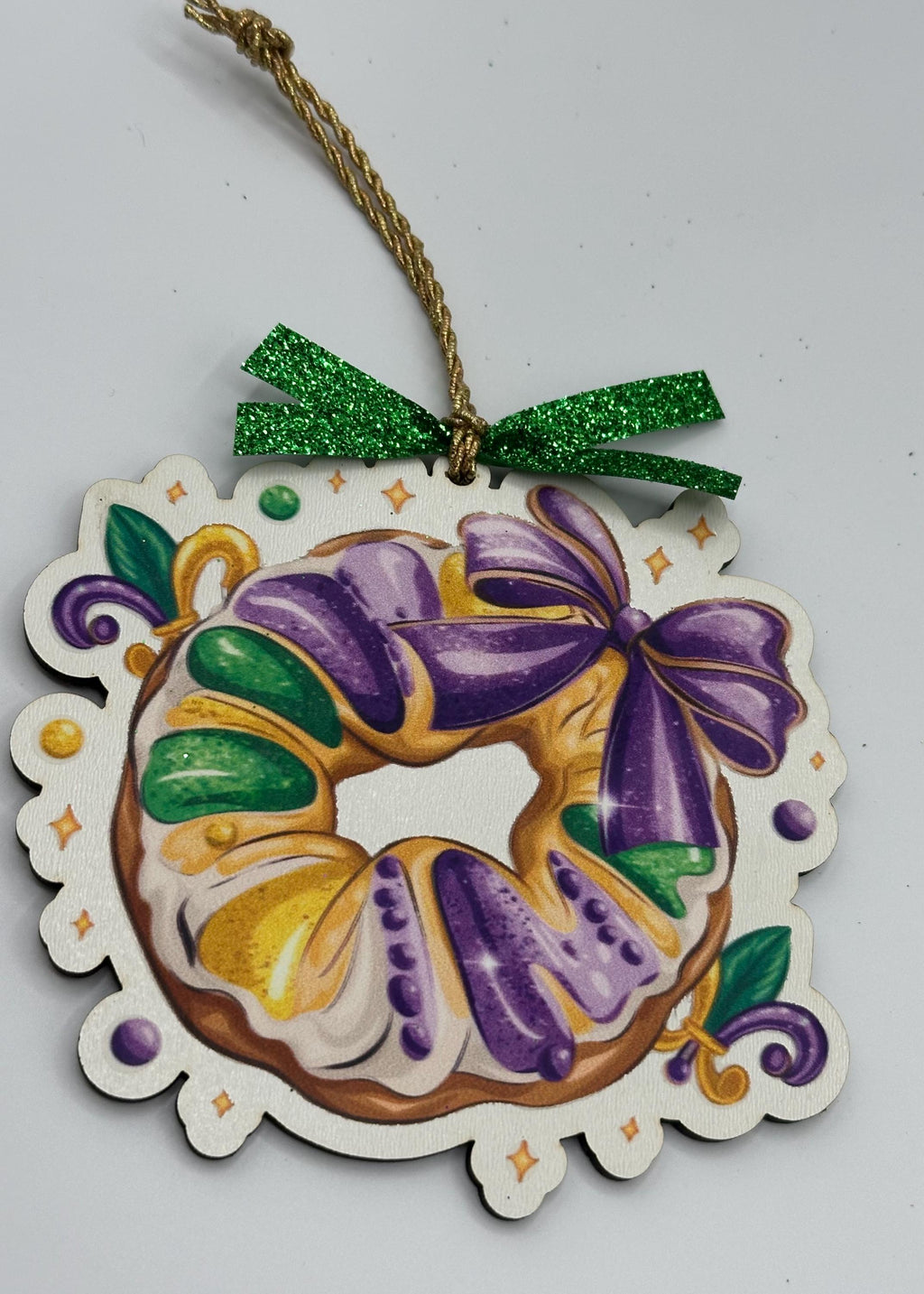 Mardi Gras King Cake Ornament – Festive New Orleans-Inspired Decor