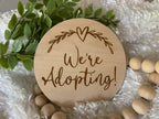 We're adopting Baby Sign | Newborn Photography Props | Adoption signs