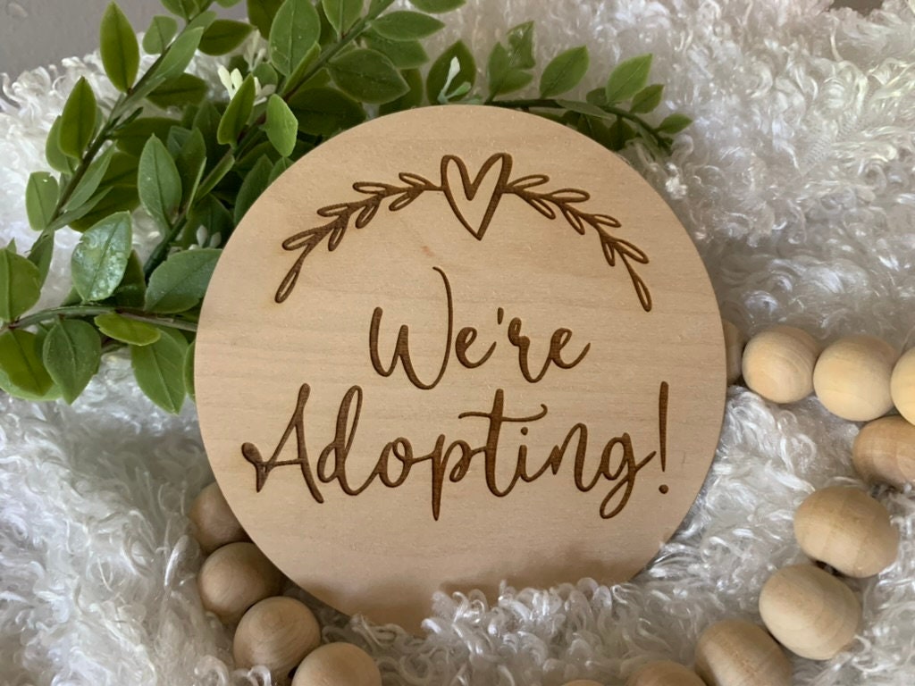 We're adopting Baby Sign | Newborn Photography Props | Adoption signs