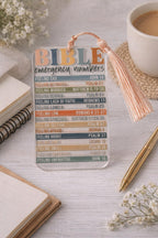 Bible Emergency Numbers Bookmark | Christian Scripture | Faith Encouragement Gift