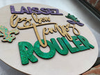 Mardi Gras Door Hanger | Glitter Laissez Les Bon Temps Rouler Sign