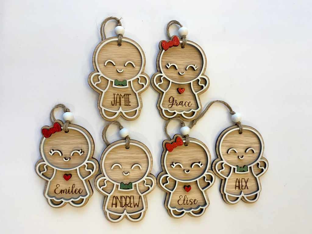 Personalized Gingerbread Ornament | White Oak Stocking Tag