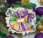 Mardi Gras King Cake Ornament – Festive New Orleans-Inspired Decor