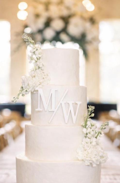 Personalized Initial Cake Charm, Wedding Cake Charm, Custom Monogram Cake Topper Alternative, Acrylic Cake Decor, Modern Wedding Cake Detail