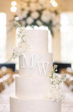 Personalized Initial Cake Charm, Wedding Cake Charm, Custom Monogram Cake Topper Alternative, Acrylic Cake Decor, Modern Wedding Cake Detail