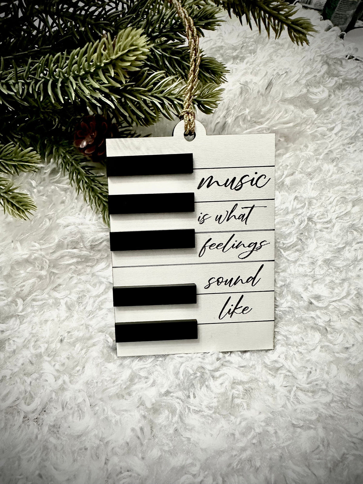 Handcrafted Piano Music Ornament | Music Lover, Teacher Gift