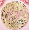 Personalized Floral Engraved Name Sign - Floral Baby Name Sign