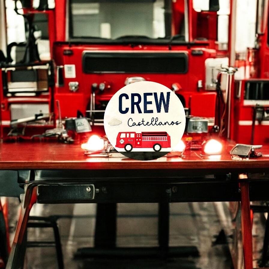 Custom Fire truck name sign | baby room decor