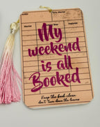 Vintage Library Card Bookmark: Bookish Reader Gift with Tassel