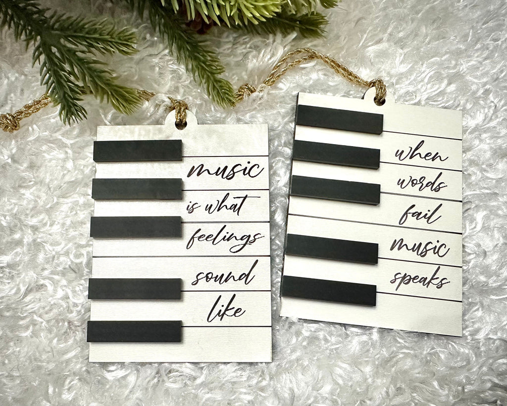 Handcrafted Piano Music Ornament | Music Lover, Teacher Gift