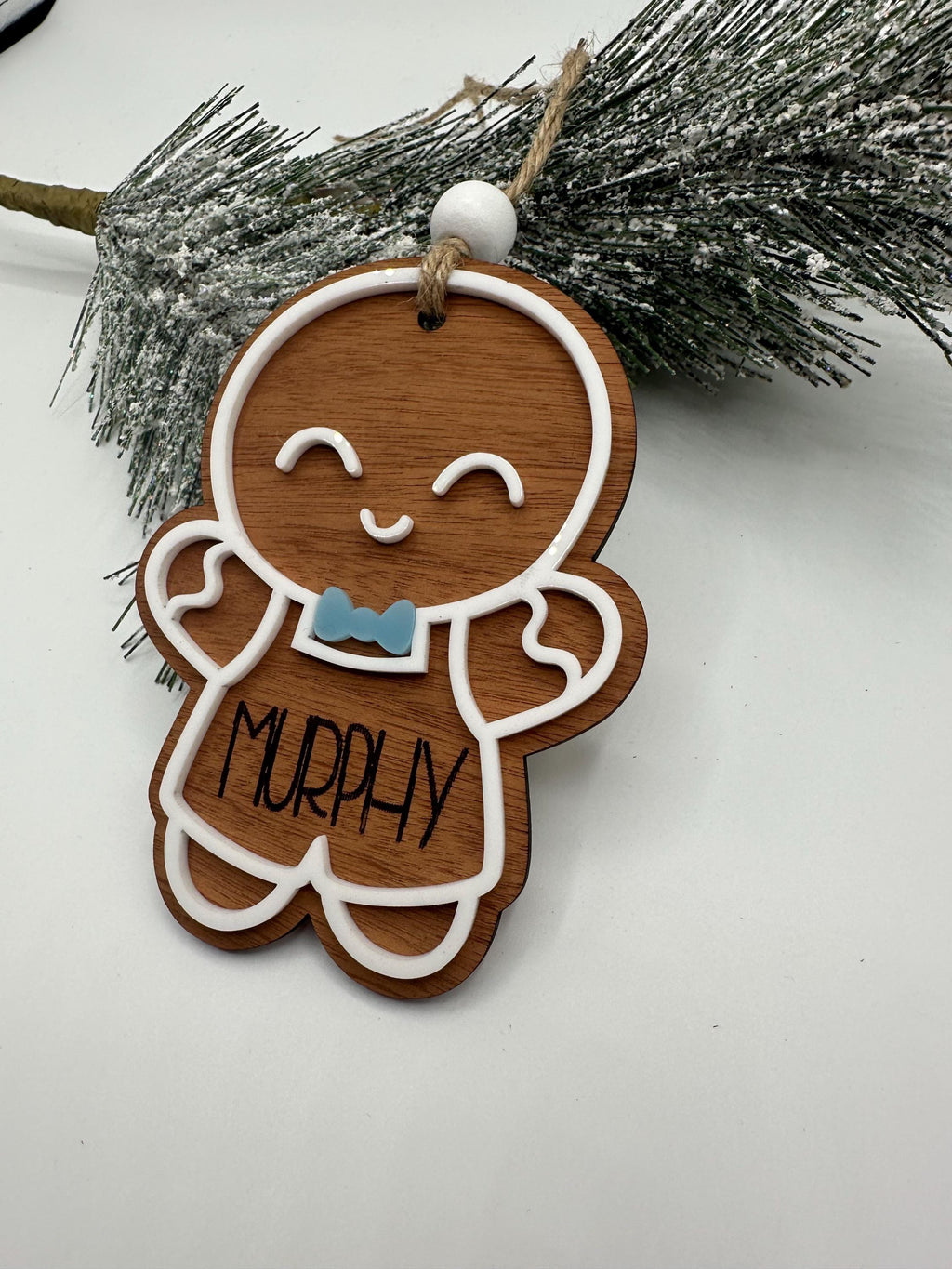 Personalized Gingerbread Ornament | White Oak Stocking Tag