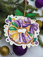 Mardi Gras King Cake Ornament – Festive New Orleans-Inspired Decor