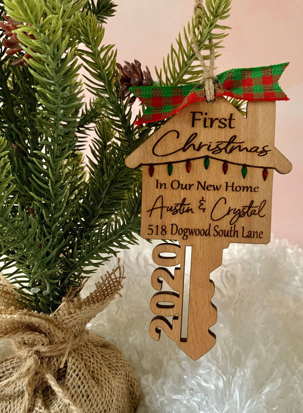 Personalized New Home Ornament | First Christmas, Realtor Gift