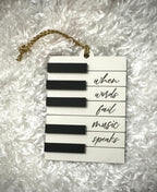 Handcrafted Piano Music Ornament | Music Lover, Teacher Gift