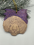 Tiger in head band Ornament / Custom Glitter School Spirit Decor | Girl Tiger Fan Gift