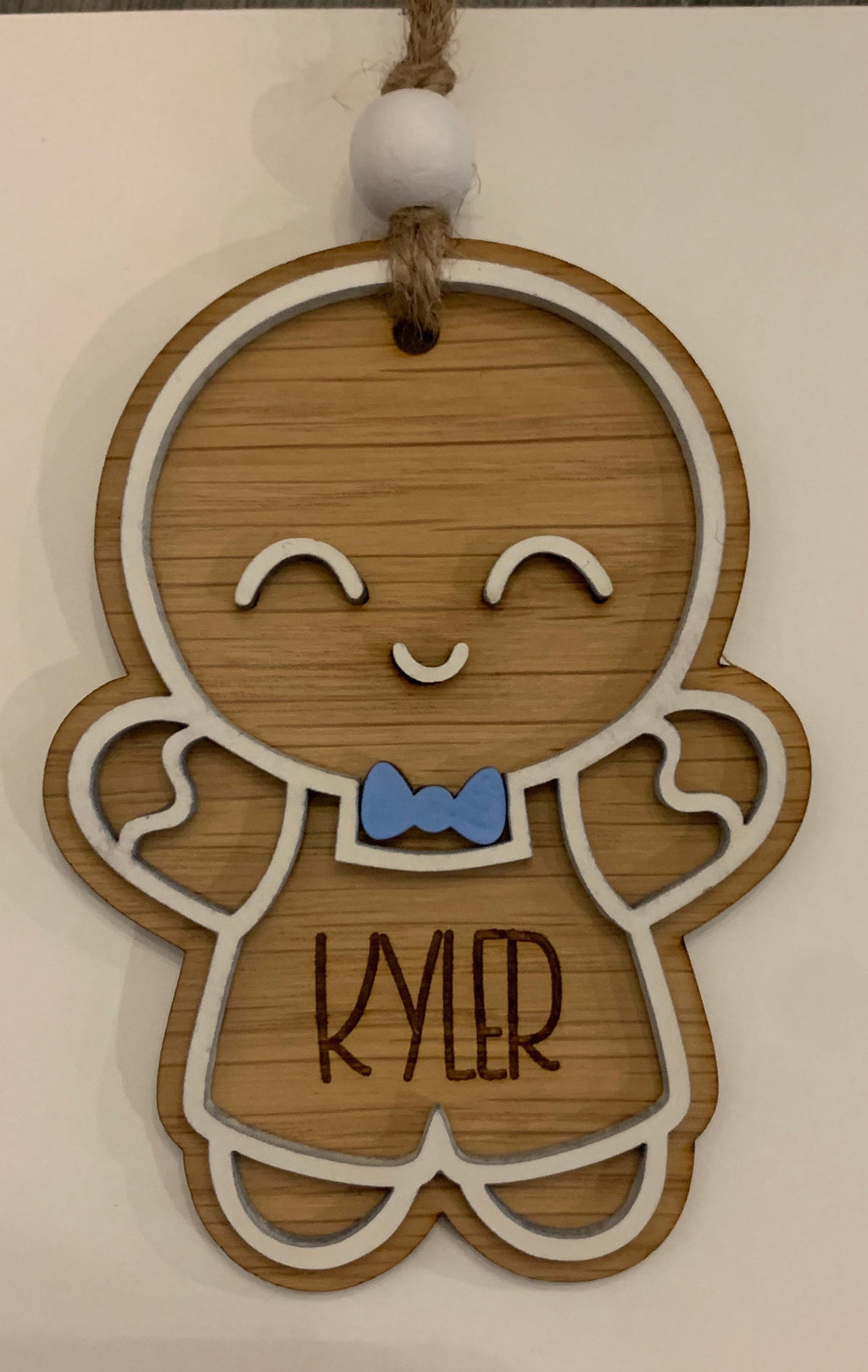Personalized Gingerbread Ornament | White Oak Stocking Tag
