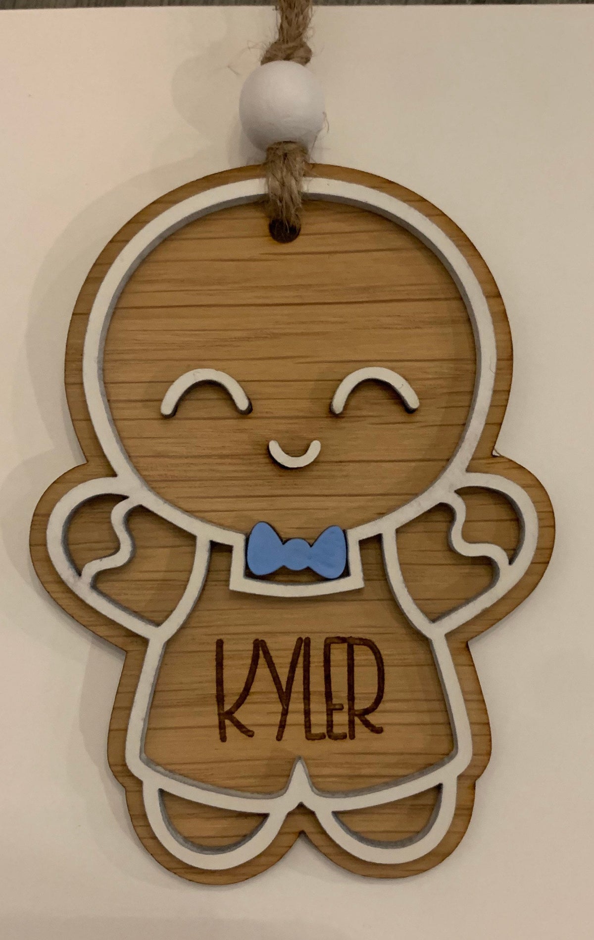 Personalized Gingerbread Ornament | White Oak Stocking Tag