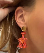 Crawfish earrings - crawdad jewelry - mudbug dangles