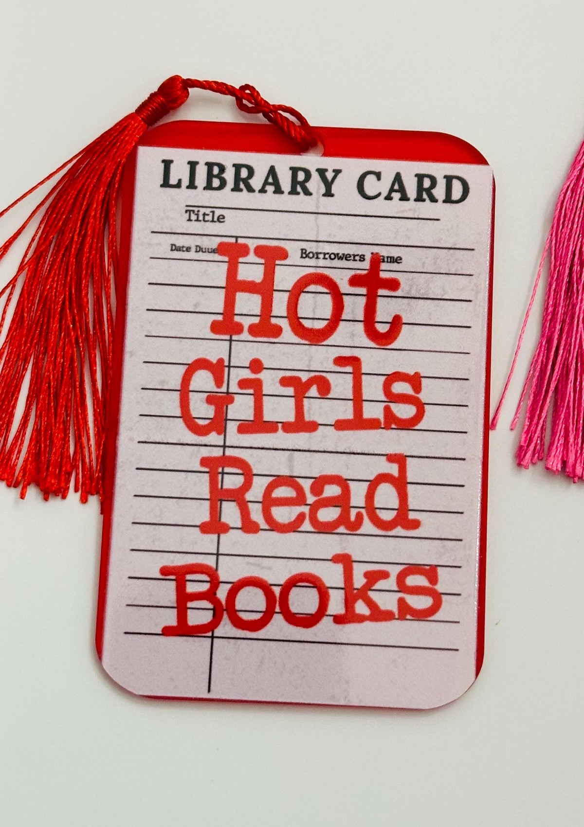 Vintage Library Card Bookmark: Bookish Reader Gift with Tassel