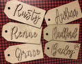 DIY Wooden Christmas Stocking Tags | Unfinished Laser Cut Name Tags