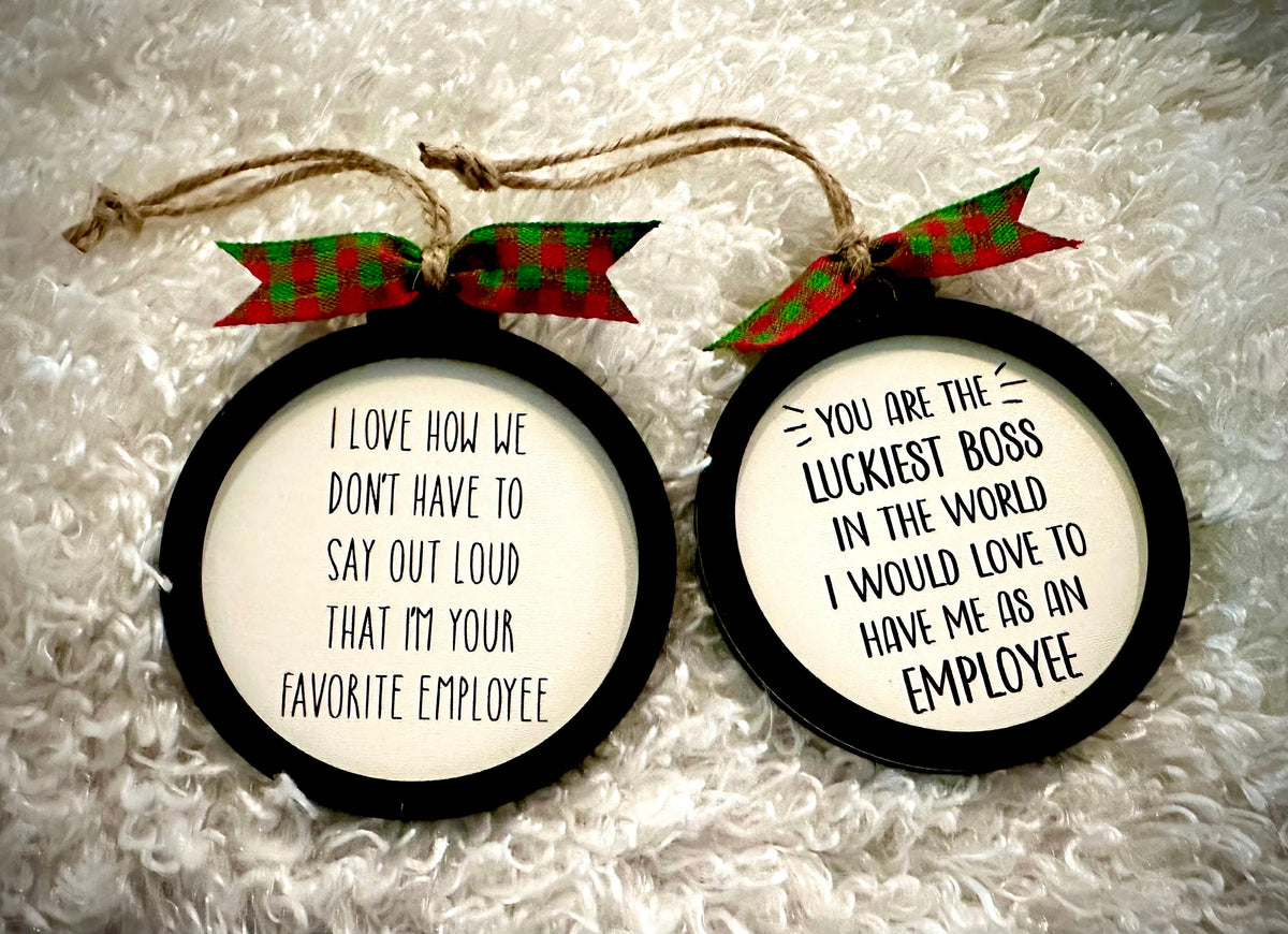 Funny Boss Christmas Ornament | Luckiest Boss Gift