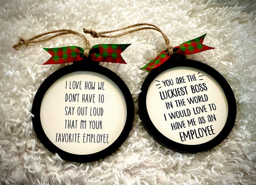 Funny Boss Christmas Ornament | Luckiest Boss Gift