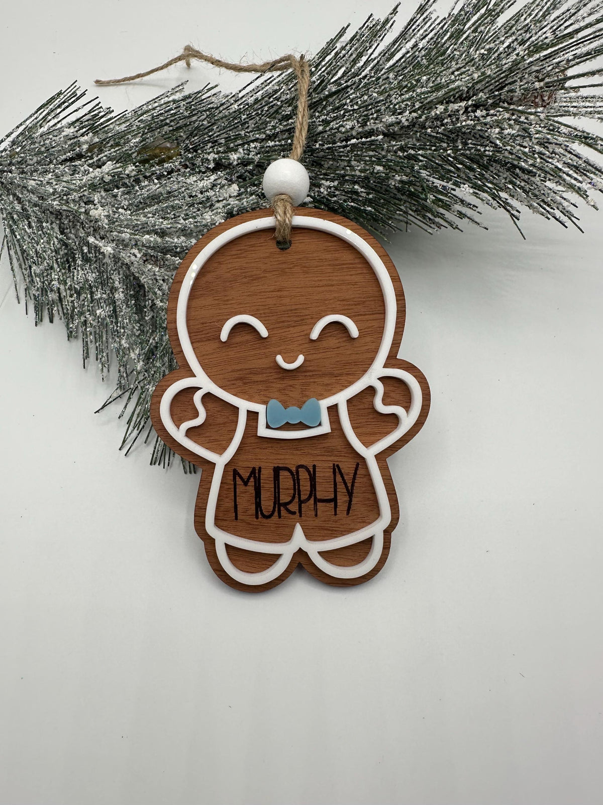 Personalized Gingerbread Ornament | White Oak Stocking Tag