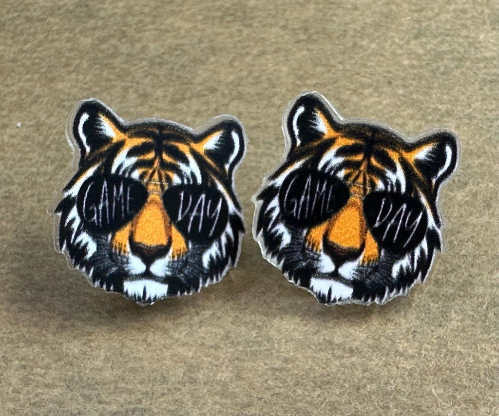 Tiger Game Day Stud Earrings: Team Spirit Jewelry