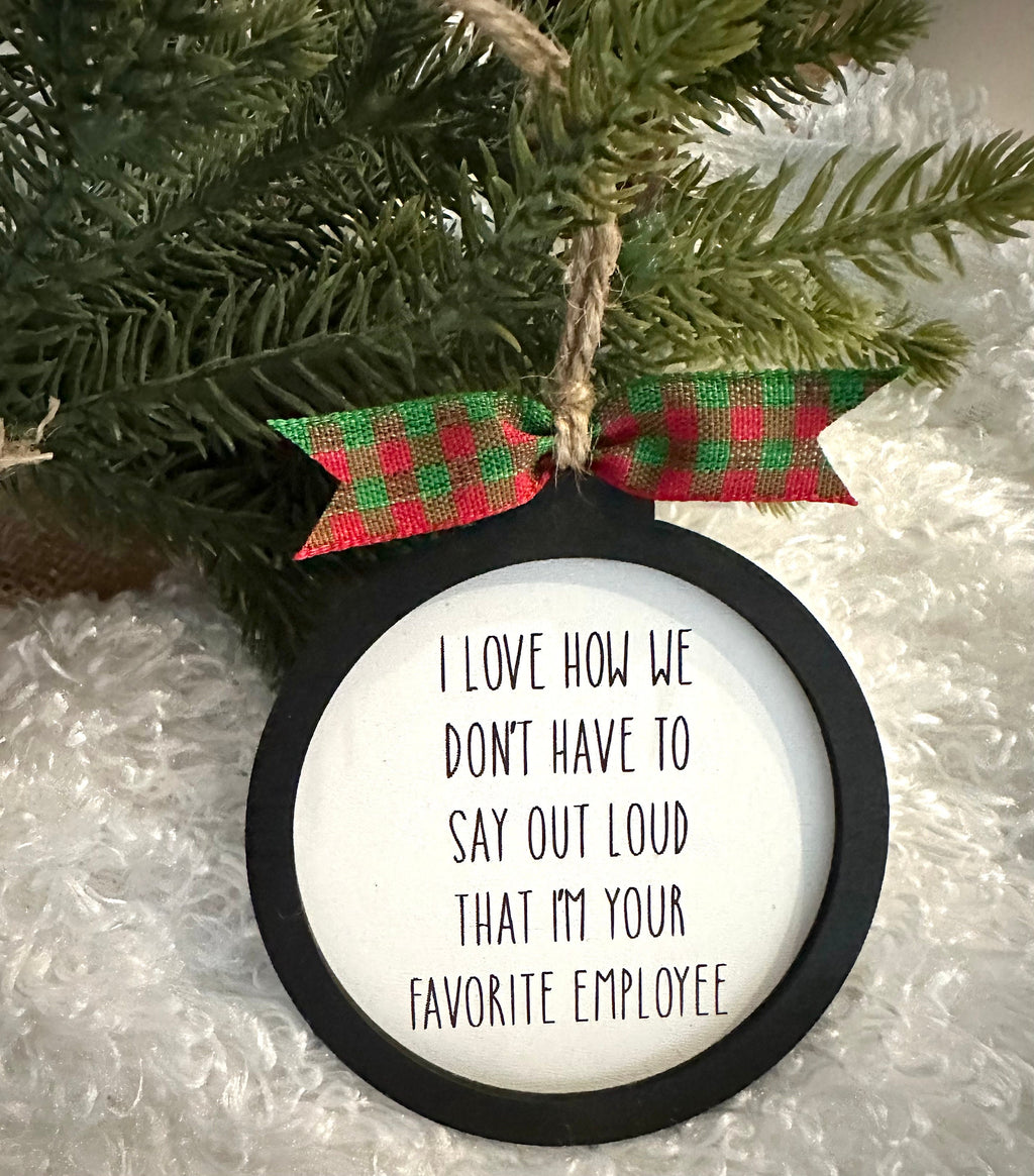 Funny Boss Christmas Ornament | Luckiest Boss Gift