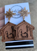 Nativity wood earrings | Christmas earring | faith earring