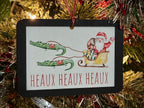 Cajun Santa and Alligator Sleigh Ornament | Cajun Louisiana Christmas