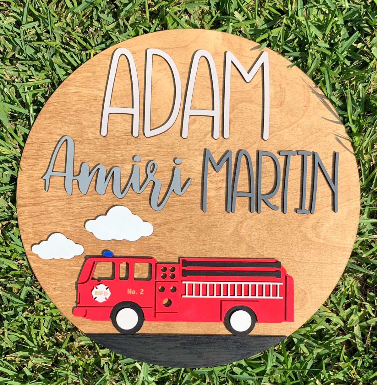 Custom Fire truck name sign | baby room decor