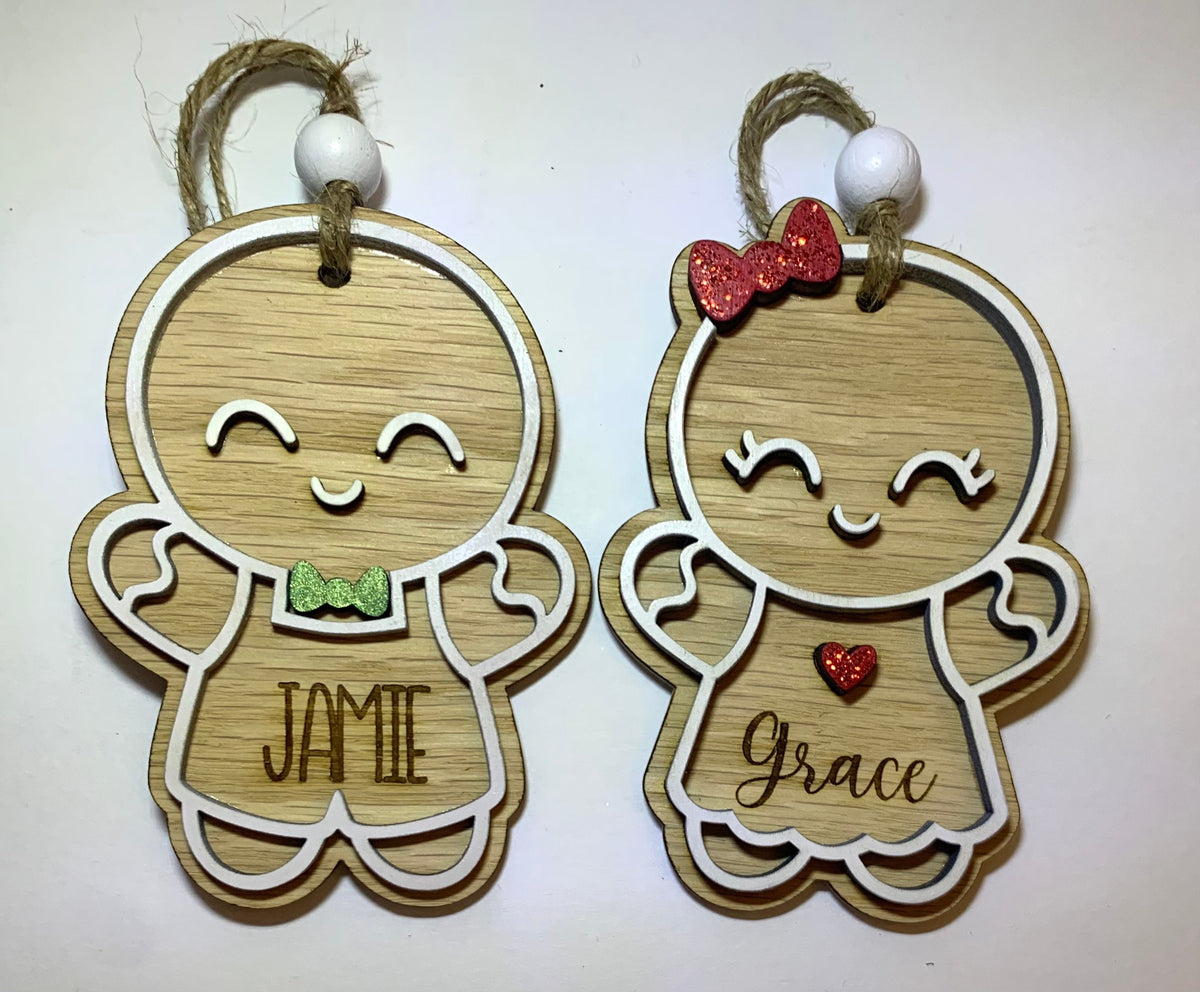 Personalized Gingerbread Ornament | White Oak Stocking Tag