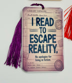 Vintage Library Card Bookmark: Bookish Reader Gift with Tassel