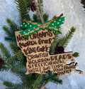 Engraved Louisiana Ornament | Mardi Gras Decor