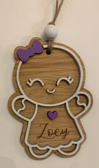 Personalized Gingerbread Ornament | White Oak Stocking Tag