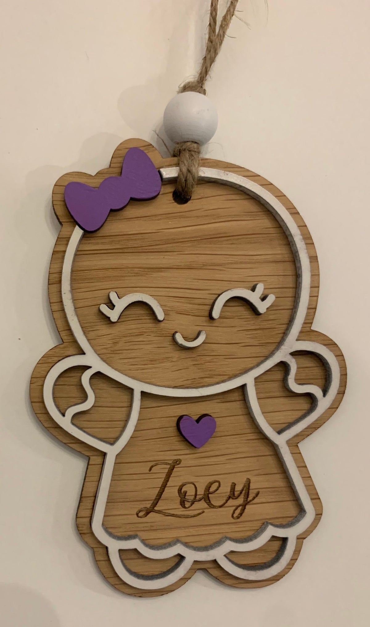 Personalized Gingerbread Ornament | White Oak Stocking Tag