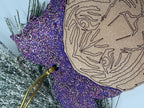 Tiger in head band Ornament / Custom Glitter School Spirit Decor | Girl Tiger Fan Gift
