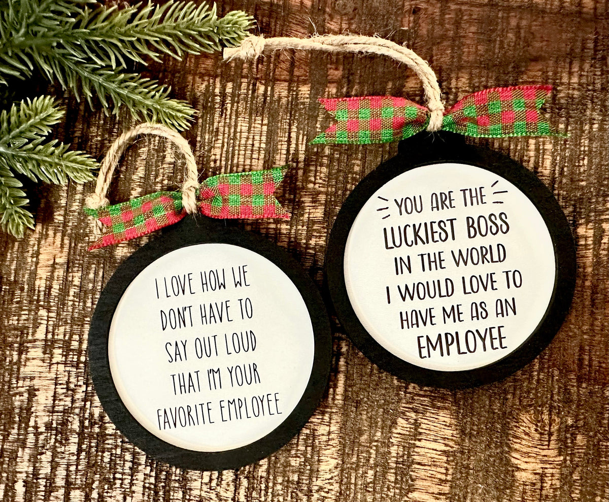 Funny Boss Christmas Ornament | Luckiest Boss Gift